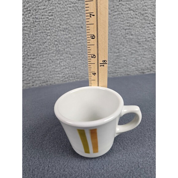 Sterling China 5Oz Vitrified Mug Retro Gold Stripe Espresso Coffee Vintage Diner - Picture 6 of 8